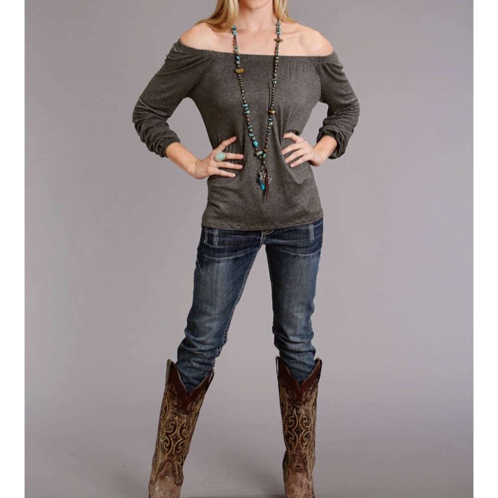 NWT Stetson off shoulder long sleeve top. Size S